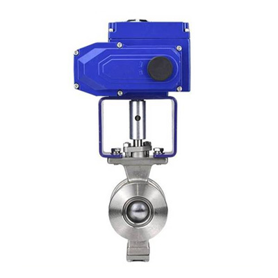 电动对夹V型球阀